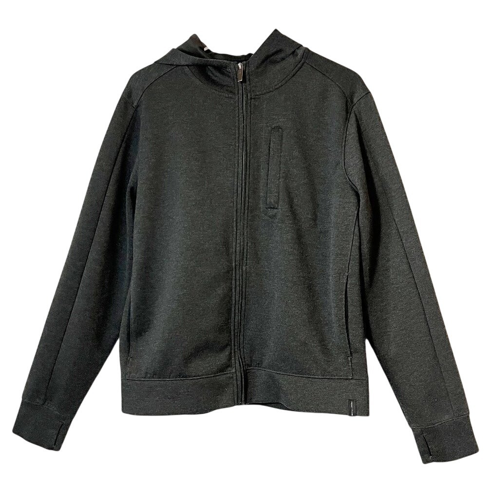 Perry Ellis Full Zip Heather Gray Hoodie Track Jacket Women's Size M